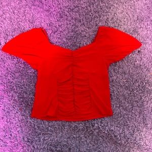 Red woman formal top